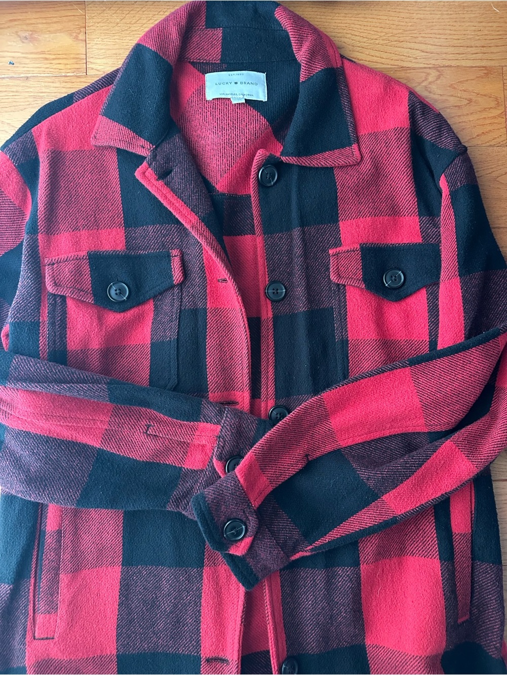 Lucky Brand Red and Black Buffalo Plaid Jacket